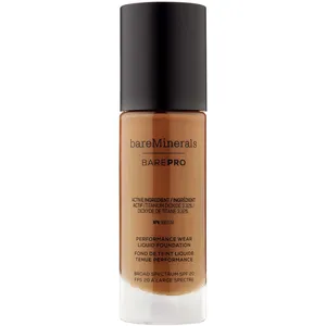 BAREPRO Performance Wear Liquid Foundation Cocoa 30 - 24-Hour Full Coverage, SPF 20, Non-Comedogenic