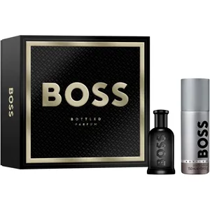 BOSS Bottled Parfum Gift Set for Men - 100ml Perfume & 150ml Deodorant in Luxurious Black Box