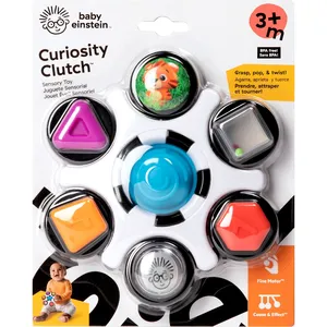 Baby Einstein Curiosity Clutch Toy for Infants - Engaging Fidget with Tinker the Tiger, BPA-Free