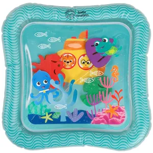 Baby Einstein Sensory Splash Water Mat - Refillable Ocean-Themed Tummy Time Activity, 16x16 inches