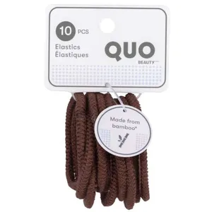 Bamboo Elastic Brown Hair Ties - Eco-Friendly, Soft Bamboo Fabric for All Hair Types