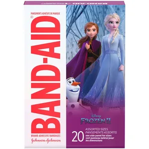 Band-Aid Frozen Adhesive Bandages for Kids - 20 Sterile Fun Designs for Cuts and Scrapes