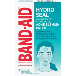 Band-Aid Hydro Seal Acne Blemish Patch - Ultra-Thin Hydrocolloid Pimple Spot Treatment, 7 Patches