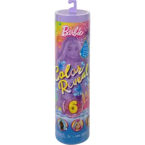Barbie Color Reveal Rainbow Galaxy Doll Assortment with 6 Surprises, Color Change & Accessories