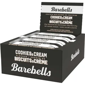Barebells Cookies and Cream Protein Bar - 20g Protein, No Sugar Added, Delicious Treat for Fitness Enthusiasts
