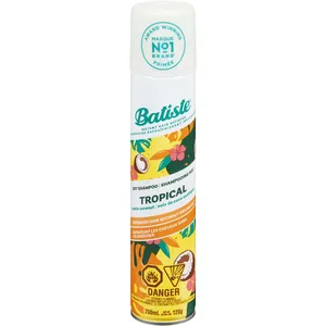 Batiste Tropical Dry Shampoo - Instant Refresh for Clean, Fresh Hair with Coconut Aroma