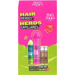 Bed Head Hair Heroes Gift Set - After Party Smoothing Cream, Hair Wax Stick & Mini Masterpiece