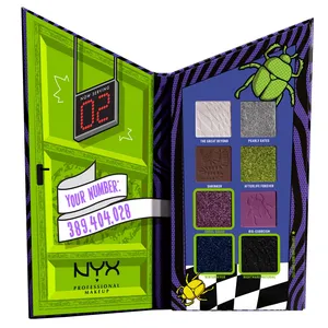 Beetlejuice Colour For The Recently Deceased Eyeshadow Palette - 8 Vibrant Shades, Vegan & Cruelty-Free