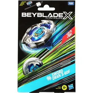 Beyblade X Sword Dran 3-60F Starter Pack - Right-Spinning Attack Top & Launcher for Epic Battles