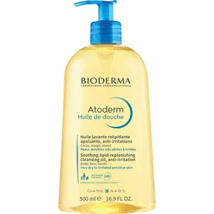 Bioderma Atoderm Cleansing Oil - Gentle Cleanser for Skin Balance, Softening, and Creamy Foam Rinse
