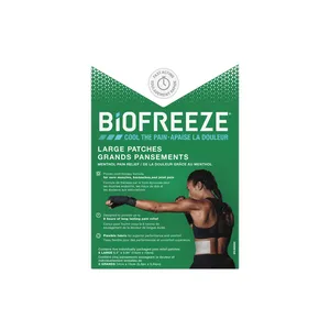Biofreeze Pain Relief Patch - Long-Lasting Cooling Menthol for Sore Muscles & Joint Pain