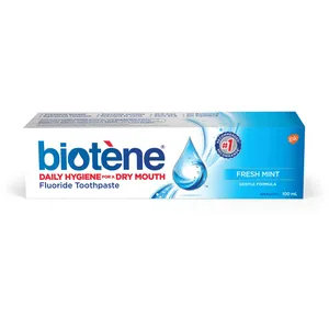BiotÃ¨ne Fresh Mint Fluoride Toothpaste 100 mL - Gentle Formula for Dry Mouth Relief and Cavity Protection
