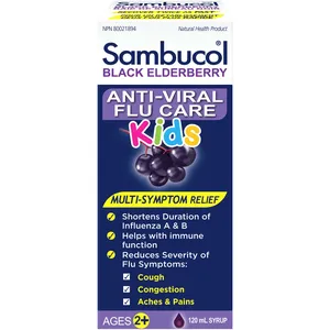 Black Elderberry Kids Syrup with Vitamin C - Immune Support for Cold & Flu Relief