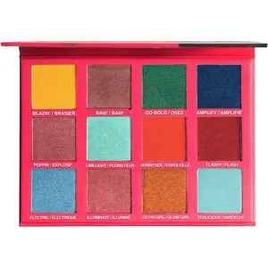 Black Radiance Midnight Magic Eye Shadow Palette - 12 Vivid Pressed Powder Pigments for Bold Looks