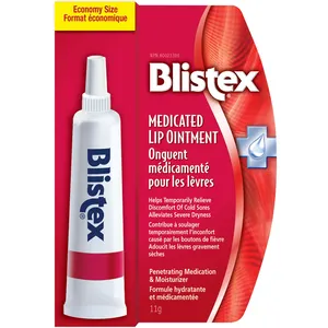Blistex Medicated Lip Ointment 11g for Cold Sores, Severe Dryness, Pain Relief & Hydration