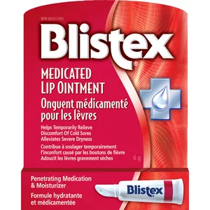 Blistex Medicated Lip Ointment 6g for Cold Sores, Severe Lip Dryness Relief, Moisturizing Formula