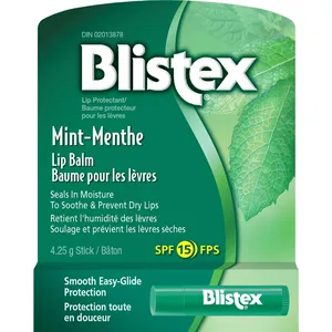 Blistex Mint Lip Balm - Soothing Protection for Dry, Chapped Lips with SPF 15 - 0.15 oz