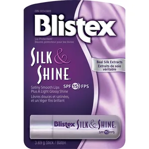 Blistex Silk & Shine Lip Balm with SPF 15 - Smooth, Glossy Lips Enhanced with Vitamins B5 & E