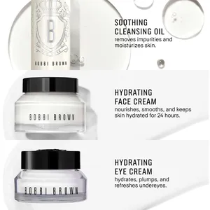 Bobbi Brown Season Recharge Skincare Set - Cleansing Oil, Face & Eye Cream, Quilted Pouch