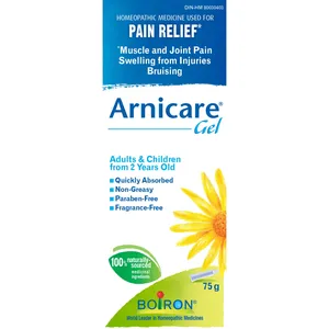 Boiron Arnicare Gel for Muscle & Joint Pain Relief, Bruises & Bumps - Non-Greasy, Fragrance-Free