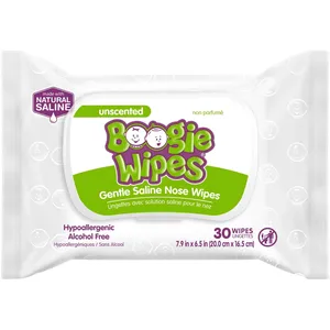 Boogie Unscented Wipes 30ct - Gentle Cleaning for Babies, Safe for Sensitive Skin