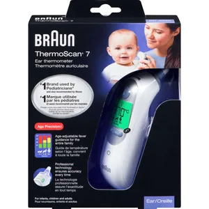 Braun IRT6520CA ThermoScan 7 Ear Thermometer with Age Precision, Pre-warmed Tip for Accurate Readings