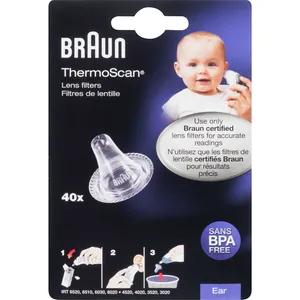 Braun LF40CA ThermoScan Lens Filter - Accurate, Germ-Free Temperature Readings, BPA & Latex Free