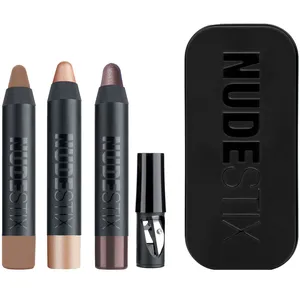 Bright Nude Eyes Mini Kit - Vegan, Waterproof Eye Makeup with Luminous and Matte Pencils