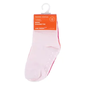 Bright and Bold Girls Socks for Toddlers 3-5 Years - Fun White Design
