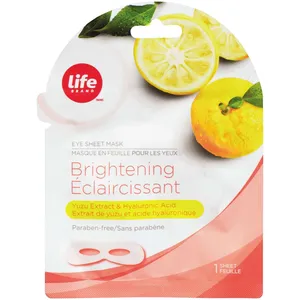 Brightening Eye Sheet Mask with Yuzu Extract & Hyaluronic Acid - Hydrating & Hypoallergenic