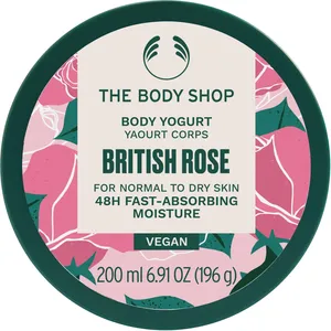 British Rose Body Yogurt - Fast-Absorbing Hydration for Normal to Dry Skin, Vegan-Friendly Formula