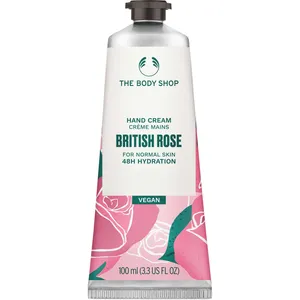 British Rose Hand Cream - Intense Moisture for Dry Skin, Non-Greasy Formula, Travel-Sized Tube
