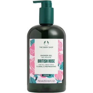 British Rose Shower Gel - Refreshing Floral Aroma, 92% Natural Ingredients, Perfect for All Skin Types