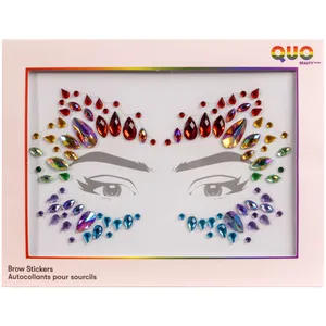 Brow Stickers by Quo Beauty - Sparkling Gems for Bold Makeup Looks and Easy Application