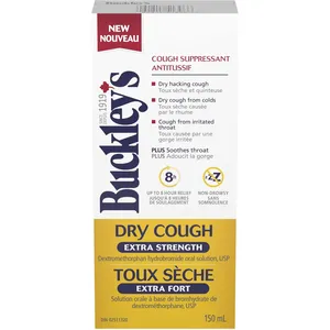 Buckleyâ€™s Dry Cough Extra Strength Syrup 150ML â€“ Non-Drowsy Relief for Dry Hacking Coughs