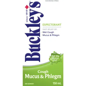 Buckley's Mucus & Phlegm Cough Syrup Sucrose-Free 150mL - Fast-Acting Relief from Cough & Congestion