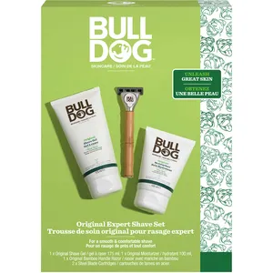 Bulldog Original Expert Shave Set with Aloe Vera â€“ Hydrating Gel, Moisturizer & Bamboo Razor