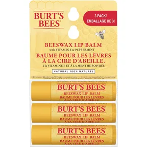 Burt's Bees 100% Natural Beeswax Lip Balm with Peppermint - Hydrating, Soothing, Eco-Friendly