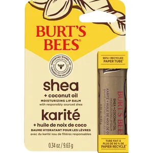 Burt's Bees Shea & Coconut Oil Moisturizing Lip Balm - Natural, Hydrating Lip Care in Recycled Tube