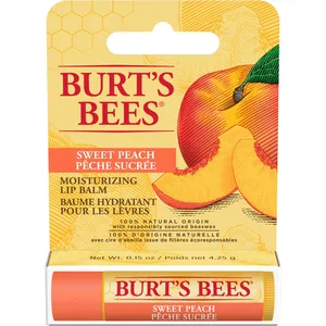 Burt's Bees Sweet Peach Lip Balm - 100% Natural Moisturizing Formula for Soft, Hydrated Lips