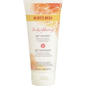 Burt's Bees Truly Glowing Gel Cleanser with Hyaluronic Acid for Radiant Skin, 99.9% Natural Ingredients