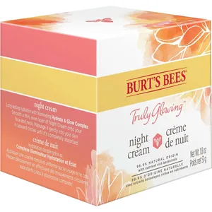 Burt's Bees Truly Glowingâ„¢ Night Cream for Normal Skin - 98.9% Natural Ingredients, Hydrating Moisturizer