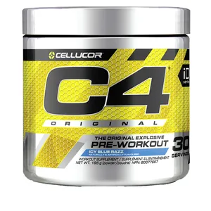 C4 Original Icy Blue Razz Pre-Workout Powder with 150mg Caffeine, 0 Sugar, 1.6g Beta-Alanine