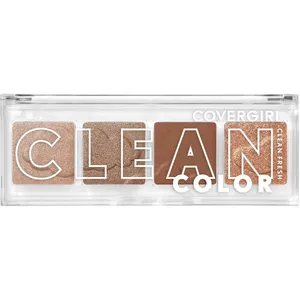 COVERGIRL Clean Fresh Clean Colour Quad - Shimmering Beige - Vegan Eyeshadow with True Color Payoff