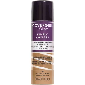 COVERGIRL Simply Ageless 3-in-1 Liquid Foundation Fair Ivory - Hydrating with Hyaluronic Complex