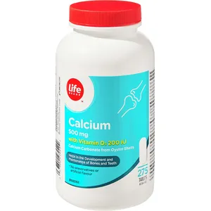 Calcium 500 mg with Vitamin D3 200 IU - Supports Bone Health and Immune Function