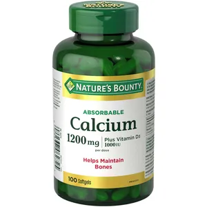 Calcium Pills with Vitamin D3, 1200mg Supplement for Strong Bones and Teeth Health