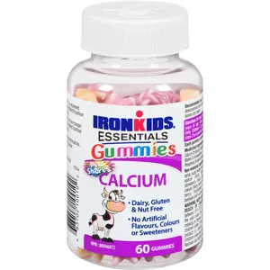 Calcium Vitamin Gummies for Kids - No Artificial Flavors, Gluten-Free, 3 Years+ - 60 Gummies