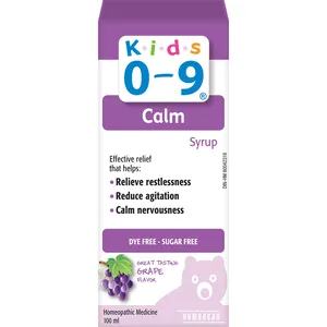 Calm Syrup for Kids - Natural Relief from Nervousness & Agitation - 100 ml Grape Flavor
