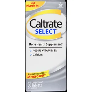 Caltrate Select Calcium & Vitamin D3 Tablets, 600mg Calcium, 400 IU Vitamin D, 50 Count